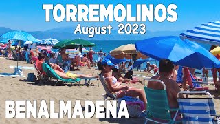 Torremolinos To Benalmadena Walking Tour Malaga Spain Hot Summer August 2023 [4K]