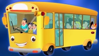 Ruedas en el autobús | Cartoon para los niños | canción infantil popular | autobús Amarillo