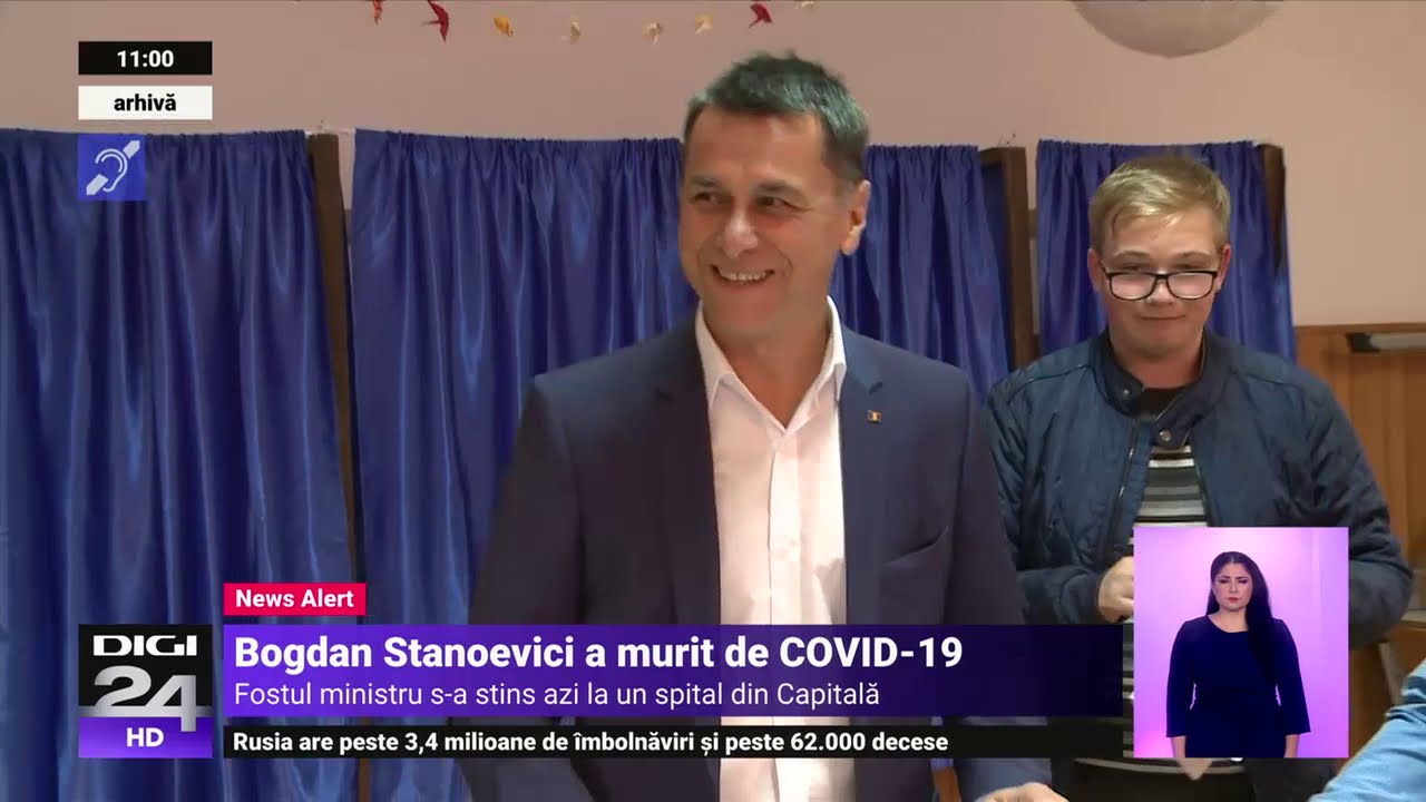 Bogdan Stanoevici A Murit DupÄ Ce A Fost Infectat Cu Covid 19 Digi24 Youtube