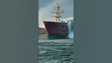 Will the Massive Wave Sink This Ship? #ship #shipvideo #tidalwave