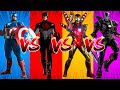 SUPERHERO COLOR DANCE CHALLENGE Captain America vs Hydra Captain vs Iron Man vs Warrior Iron Man