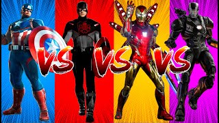 SUPERHERO COLOR DANCE CHALLENGE Captain America vs Hydra Captain vs Iron Man vs Warrior Iron Man