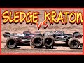 Traxxas Sledge VS Arrma Kraton EXB RTR On the TRACK!!