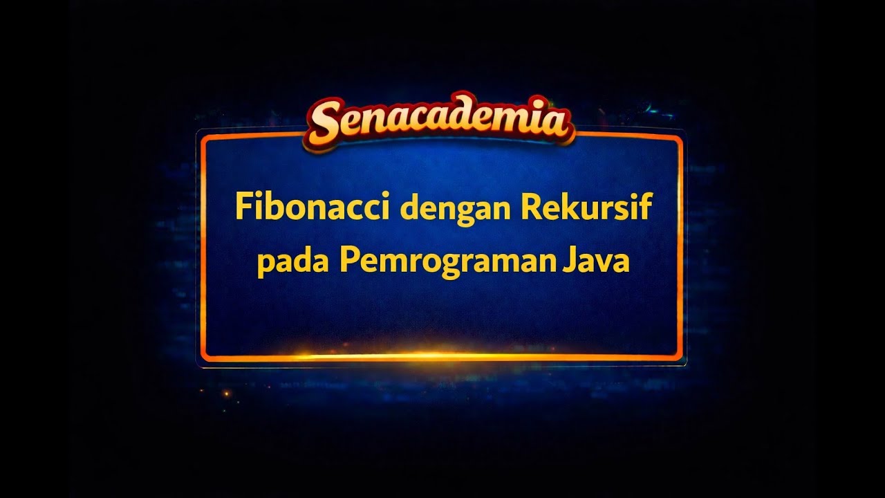 4. Fibonacci dengan Rekursif pada Pemrograman Java - YouTube