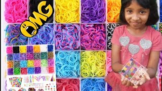 12080+ Loom Rubber Bands Bracelet Kit, 28 Unique Bright Colour Bands|unboxing video |