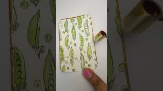 Handpainted Watercolor Abstract Peas Gift Tag Gold Accents | Handmade Art Inspiration #makeacard