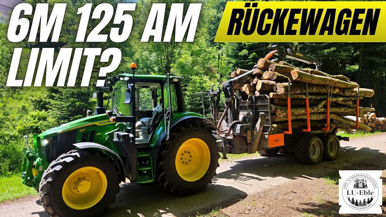 JohnDeere 6M 125 am Limit? Wir knallen den Rückewagen voll! Schlepper Test | Teil 2/3