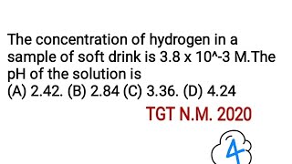 #target_commission concentration of hydrogen in a sample of soft drink is 3.8 x 10^-3 M.The pH... screenshot 5