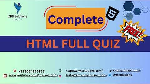 HTML Quiz 130–140 with Answers | Beginner to Expert