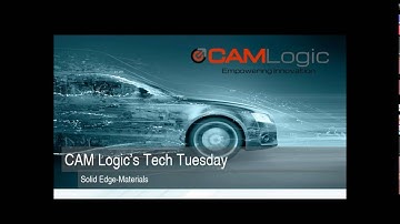 Solid Edge Tech Tips & Tricks - Materials