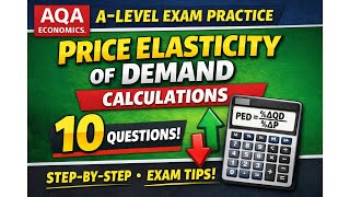 Price Elasticity of Demand (PED) Calculations | 10 Exam-Style Questions | AQA A-Level Economics