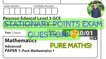 🤔 Answering a STATIONARY POINTS differentiation past exam question! A Level Maths 2024 Edexcel