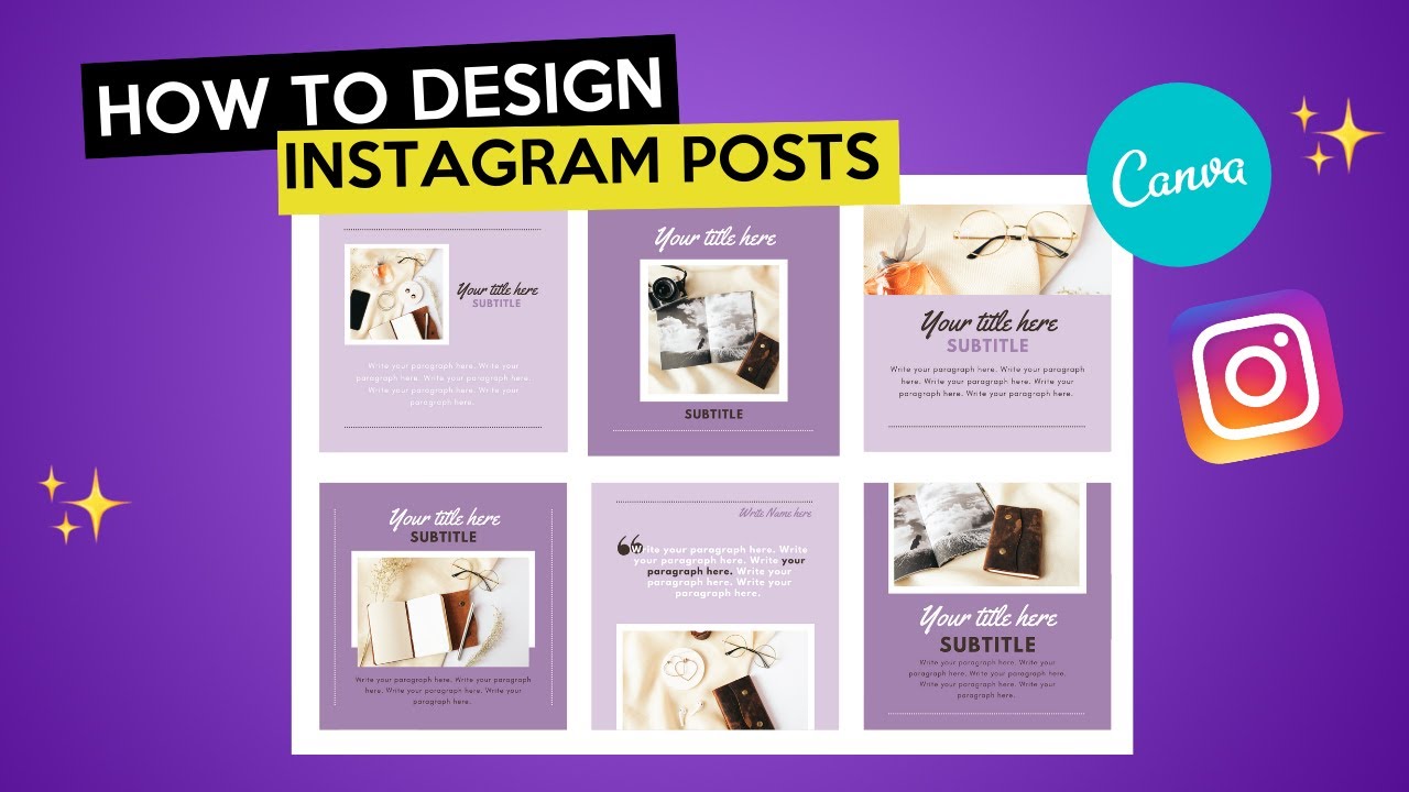 How to design Instagram posts in Canva tutorial - YouTube