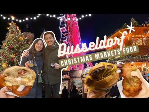 We went to EVERY Christmas Market in Dusseldorf, Germany ...and ate everything! Part ONE