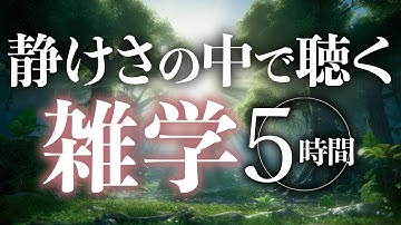 【睡眠導入】静けさの中で聴く雑学5時間【合成音声】