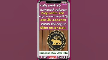 RBI Assistant 2023 Notification In Telugu | RBI Recruitment