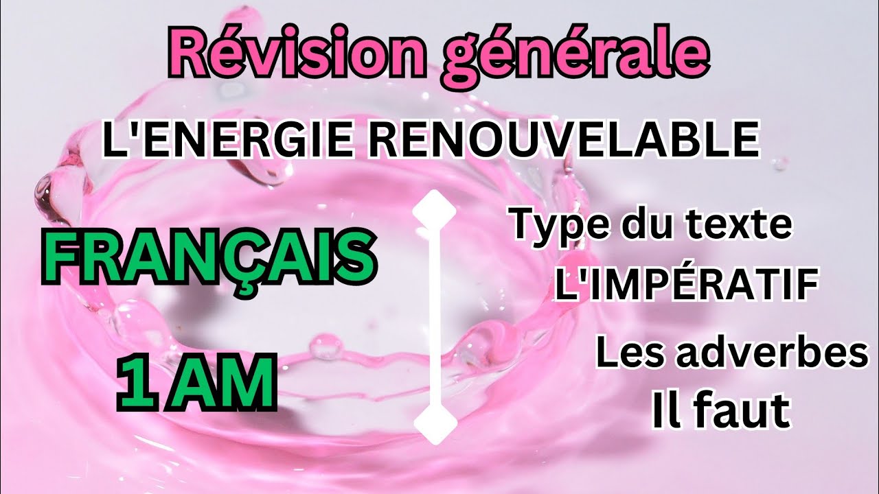 مراجعة عامة، ملخص شامل في الفرنسية أولى متوسط Révision générale en Français 1 AM