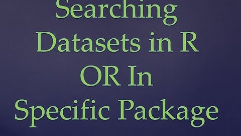 R Tutorial | Searching datasets in R | R Programming