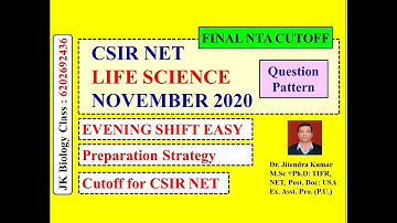 CSIR NET LIFESCIENCE NOV 2020 | NTA CUTOFF | QUESTION PATTERN | PREPARATION STRATEGY LIFESCIENCE