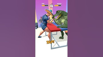 😱 Girl Vs Crocodile - Muscle Rush hulk  #shorts #musclerush #mobilegame #viralgame #gaming #hulk