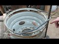 how to build a fire pit from a truck wheel