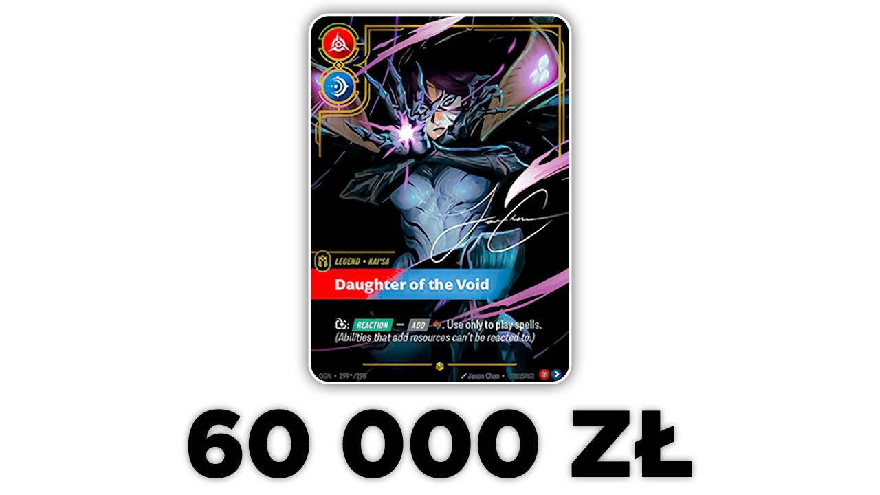 TA KARTA JEST WARTA 60 000zł (opening riftbound)