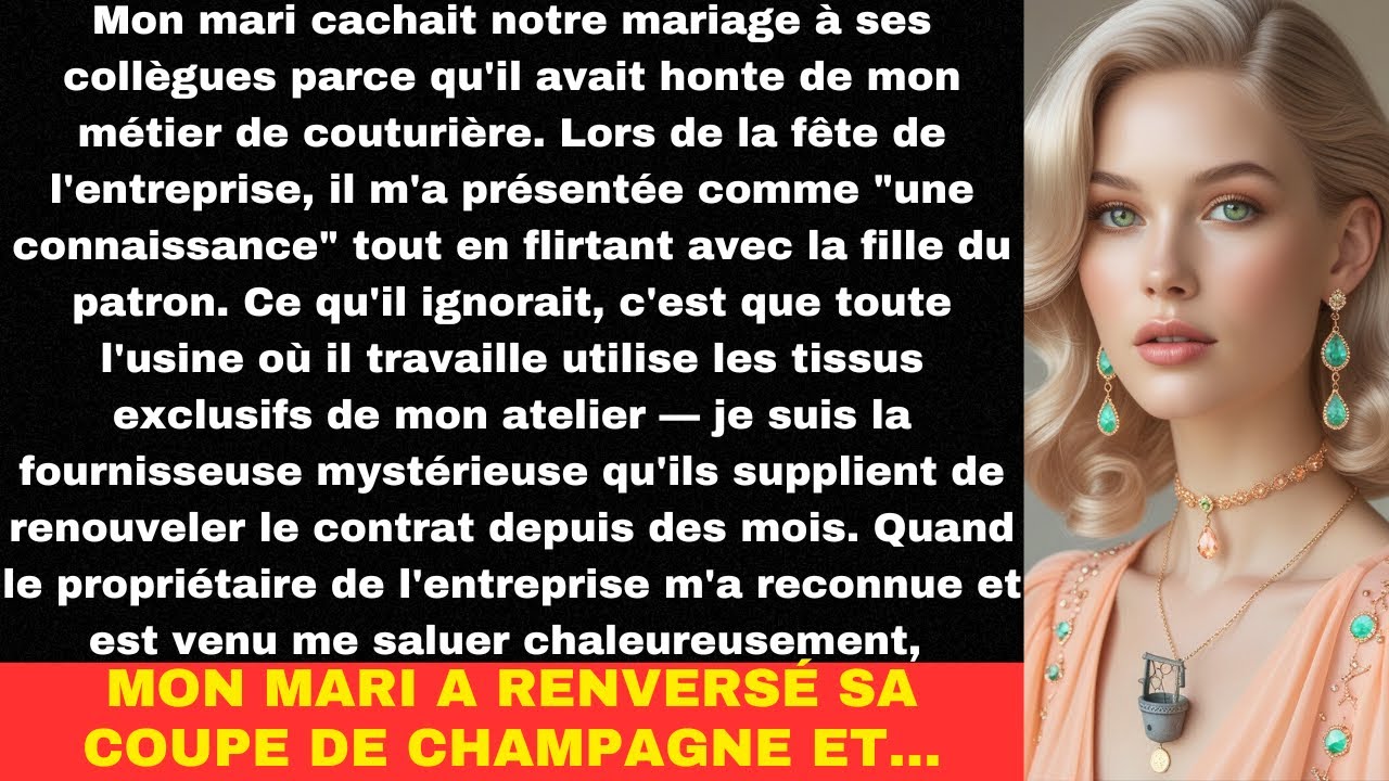Mon mari cachait notre mariage à ses collègues parce qu'il avait honte de mon métier de couturière..