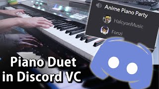 Piano Duet plays ANIME SONGS on Discord but...
