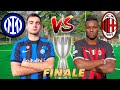 Milan vs inter  supercoppa football challenge off samuel vs gnabri