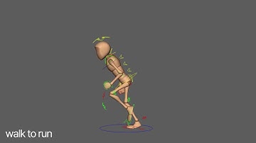 maya animation walk to run / jump