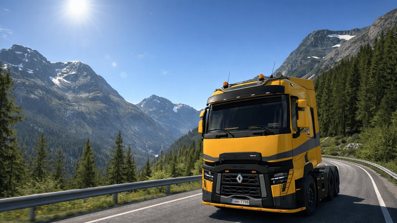 [2] ГУСИ В ГОРАХ ИЛИ ИВЕТ DLC Nordic Horizons | MOZA TSW Truck Wheel |💿 Euro Truck Simulator 2 1.57