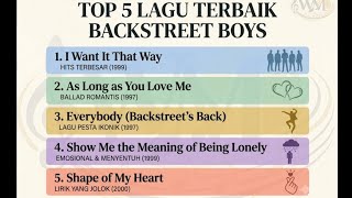TOP 5 LAGU TERBAIK BACKSTREET BOYS
