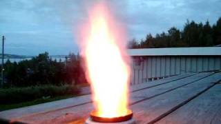 KNFR KNO3 + Fructose powder burn test