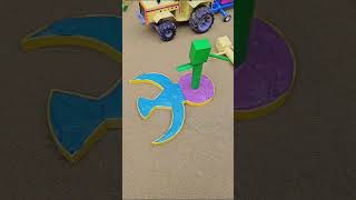 😱 Amazing Mini Tractor Making Cement Pillar | DIY Real Working Construction Machine 🚜 #shorts