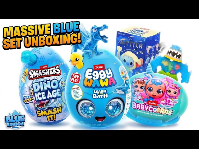 ULTIMATE BLUE BIG SET UNBOXING! 🦖 Best ZURU Toys for Kids!
