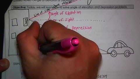 Solve angle of depression and elevation problems, Video A