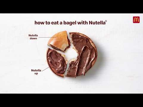 How To Eat A Nutella Bagel - McCafé Bagels | McDonald's Canada