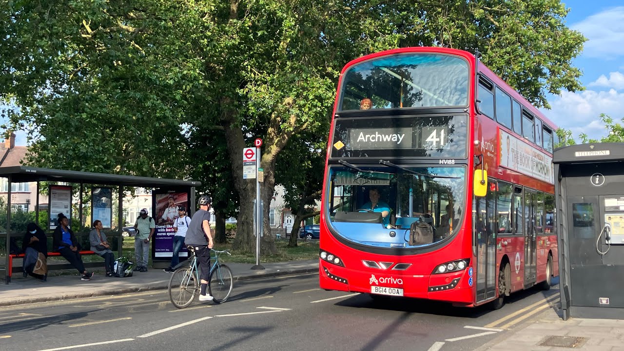 PRV. Route 41. Hornsey Park Rd - West Green Primary. Gemini 3 MK1. HV188 (BG14 OOA)