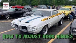 Adjusting the hood on your GM muscle car