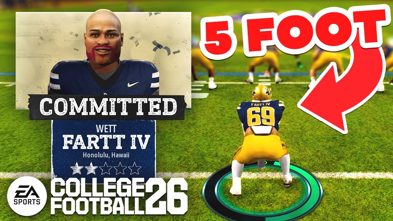 The First 2-Star UNDERDOG 5'5 400LB QB in Road to Glory College ...