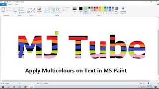 How to Type Multicolor Text in MS Paint