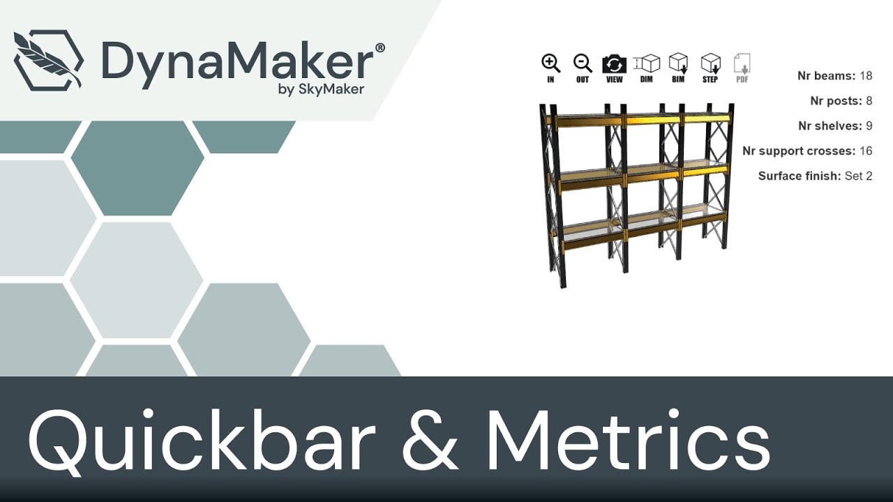 How to use Quickbar Items and Metrics in DynaMaker