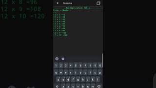Multiplication table in java | #coding #java #shorts #shortvideo #ytshorts