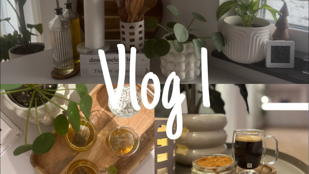 Vlog 1 | evde sessiz sade bir gün | ev hâli 🪴🤍