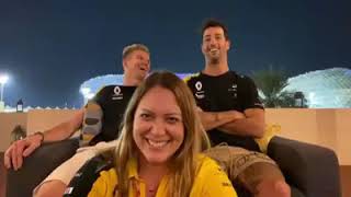 Daniel Ricciardo and Nico Hulkenberg in Abu Dhabi