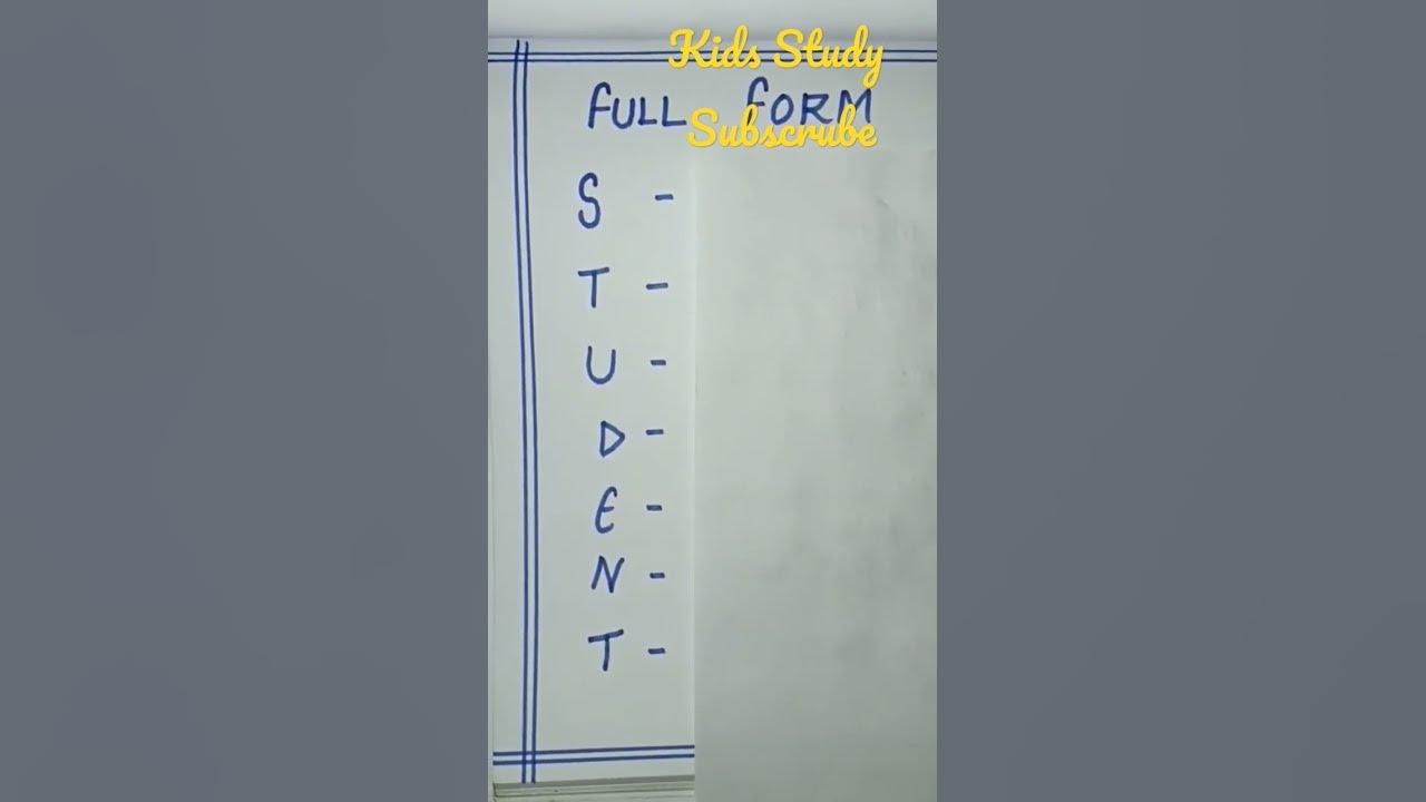 Full Form Of STUDENT YouTube full-form-of-student-youtube