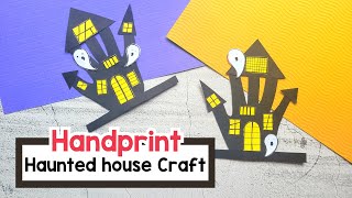 Handprint Haunted House  Halloween Craft