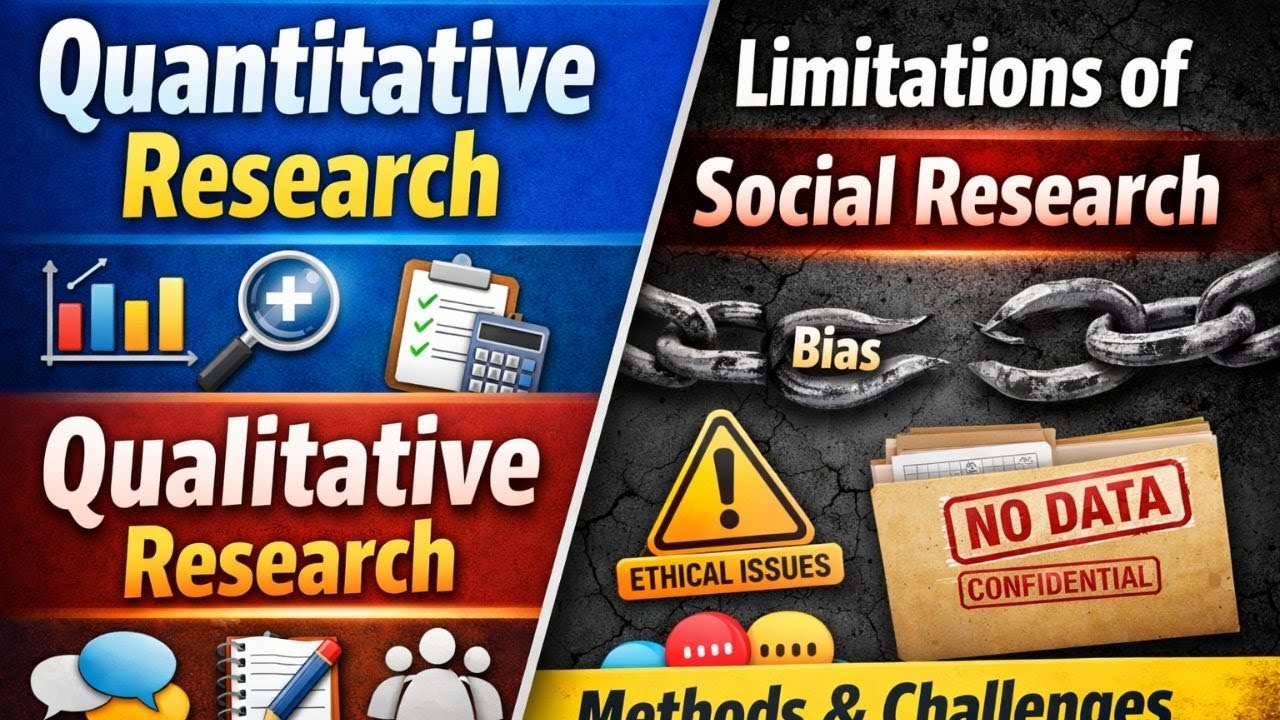 Quantitative & Qualitative Techniques of Research + Limitations of Social Research