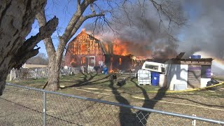 Multiple fire departments tackle barn blaze in Catawba County  | WSOC-TV