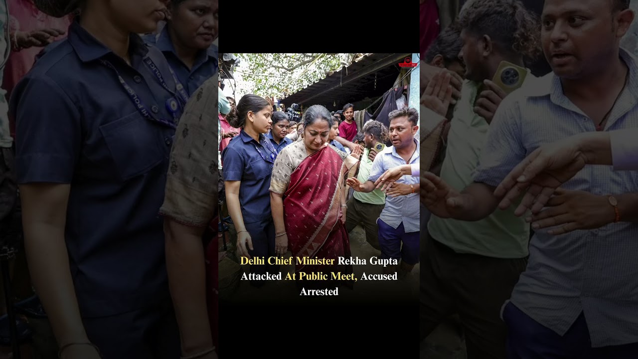 Delhi Chief Minister Rekha Gupta Attacked At Public Meet, Accused Arrested